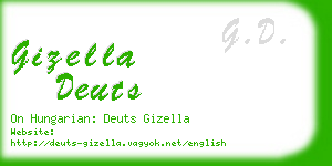 gizella deuts business card